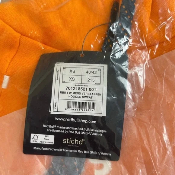 Red Bull Racing F1 Max Verstappen Hoodie sz XS - Picture 9 of 9